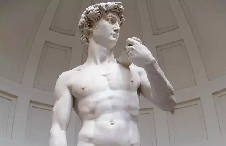 Michelangelo's David at the Accademia Gallery, Florence